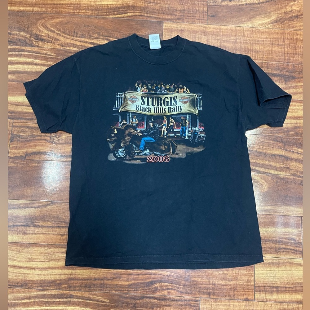 Harley Davidson Sturgis‎ Black Hills Rally 2008 Mount Rushmore T-Shirt XL